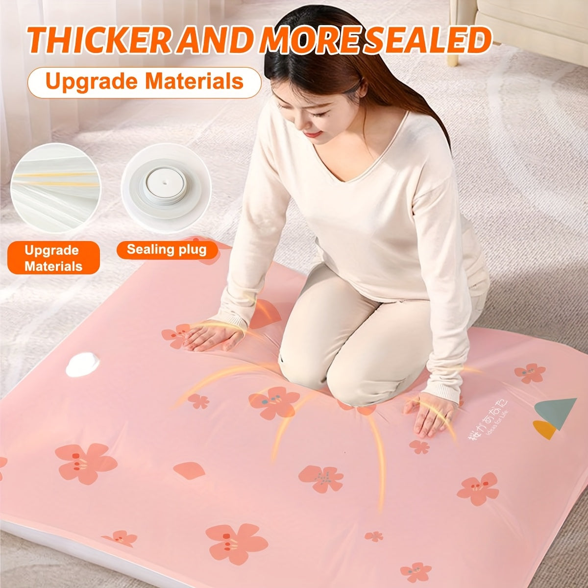 10\u002F12 Pack Vacuum Storage Bags, Space Saving Storage Bags (Extra Large\u002FLarge\u002FMedium\u002FSmall), Suitable for Quilt And Blanket Compression, Airtight Clothing Storage, with Hand Pump