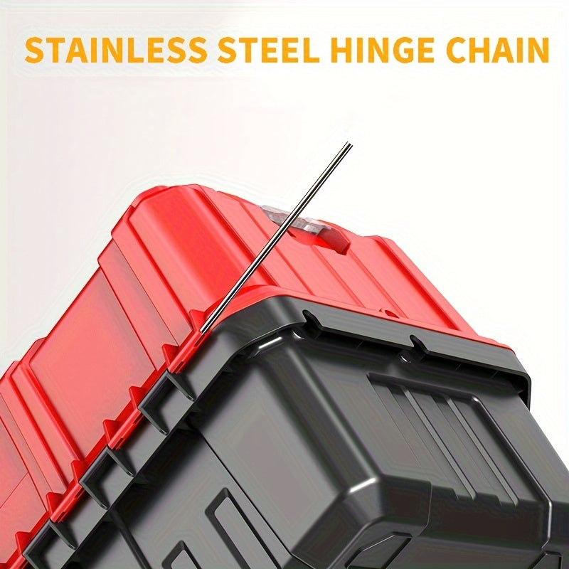 1pc 17-inch\u002F21-inch Three-layer Folding Toolbox, Large-space Tool Storage Box, Multifunctional Storage Box with Tray And Partition, Suitable for Tool Storage.