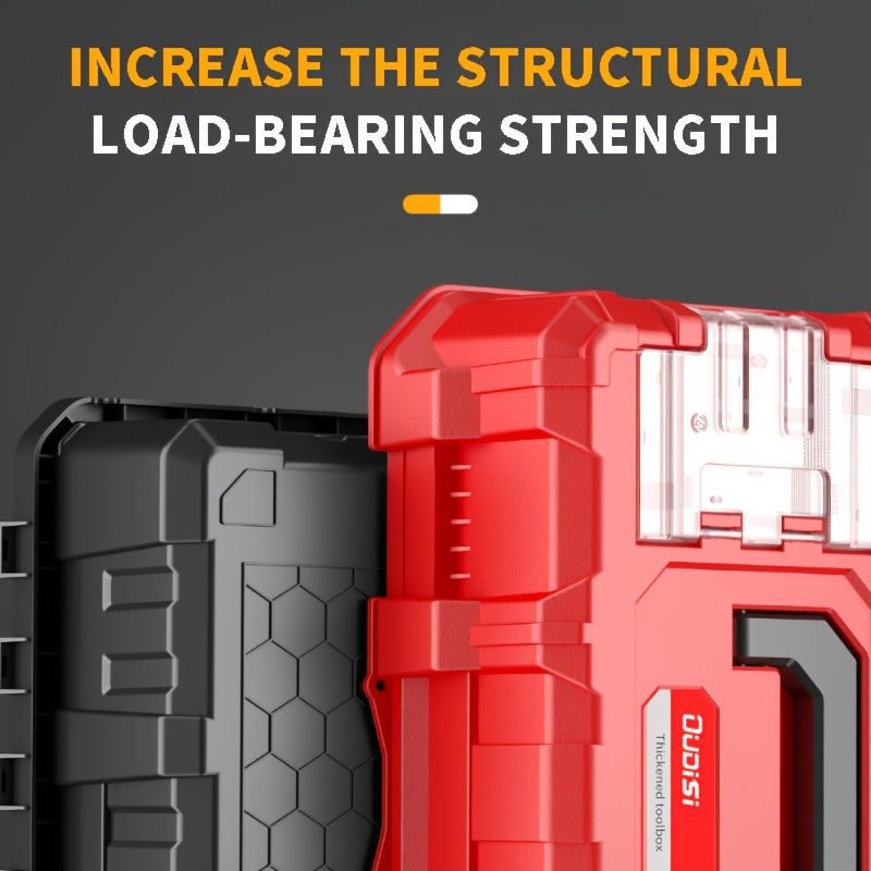 1pc 17-inch\u002F21-inch Three-layer Folding Toolbox, Large-space Tool Storage Box, Multifunctional Storage Box with Tray And Partition, Suitable for Tool Storage.