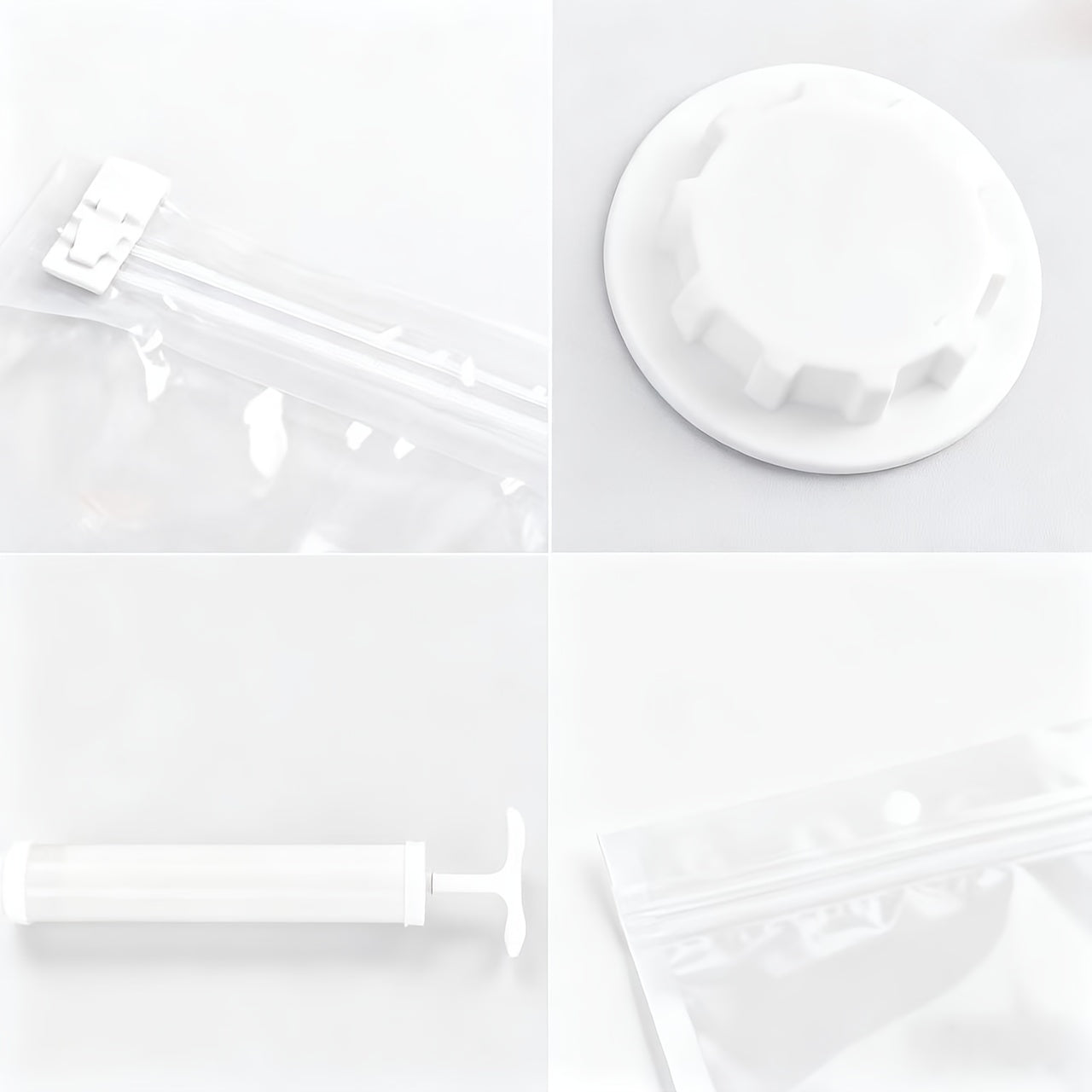 Set of 5 Large Vacuum Storage Bags with a Manual Pump - Protects Against Dust And Moisture, Features a Zipper Closure - Ideal for Clothing, Bedding, Dorm Rooms, And Moving, a Must-Have for Relocation. Zippered Storage Bag. Secure Closure