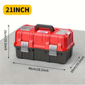 1pc 17-inch\u002F21-inch Three-layer Folding Toolbox, Large-space Tool Storage Box, Multifunctional Storage Box with Tray And Partition, Suitable for Tool Storage.
