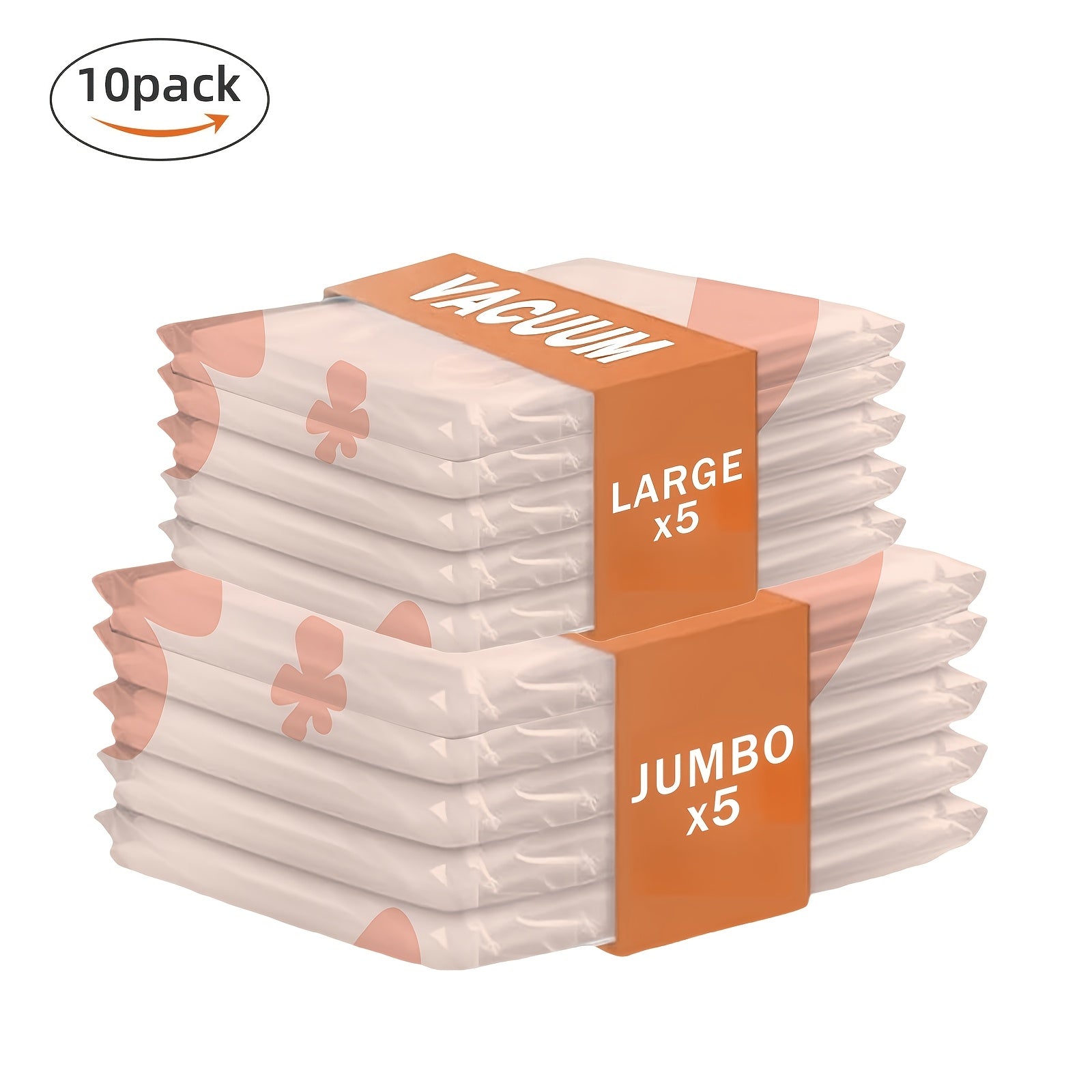 10\u002F12 Pack Vacuum Storage Bags, Space Saving Storage Bags (Extra Large\u002FLarge\u002FMedium\u002FSmall), Suitable for Quilt And Blanket Compression, Airtight Clothing Storage, with Hand Pump