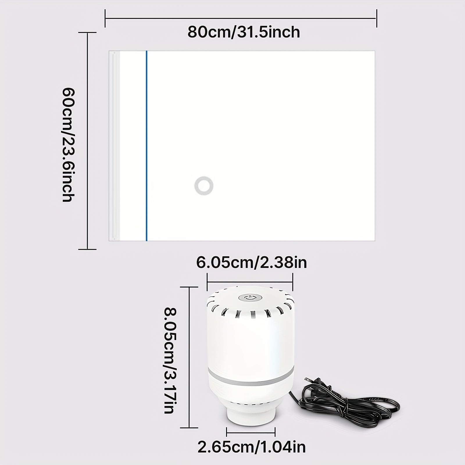 Vacuum Storage Bags, Thickened Reusable Space Saver Bags, 6-Pack with Electric Air Pump, for Clothes Bedding Mattresses, 31.5x23.6in, 110V US Plug & Zipper Closure, Multi-Purpose Home & Travel Organizer